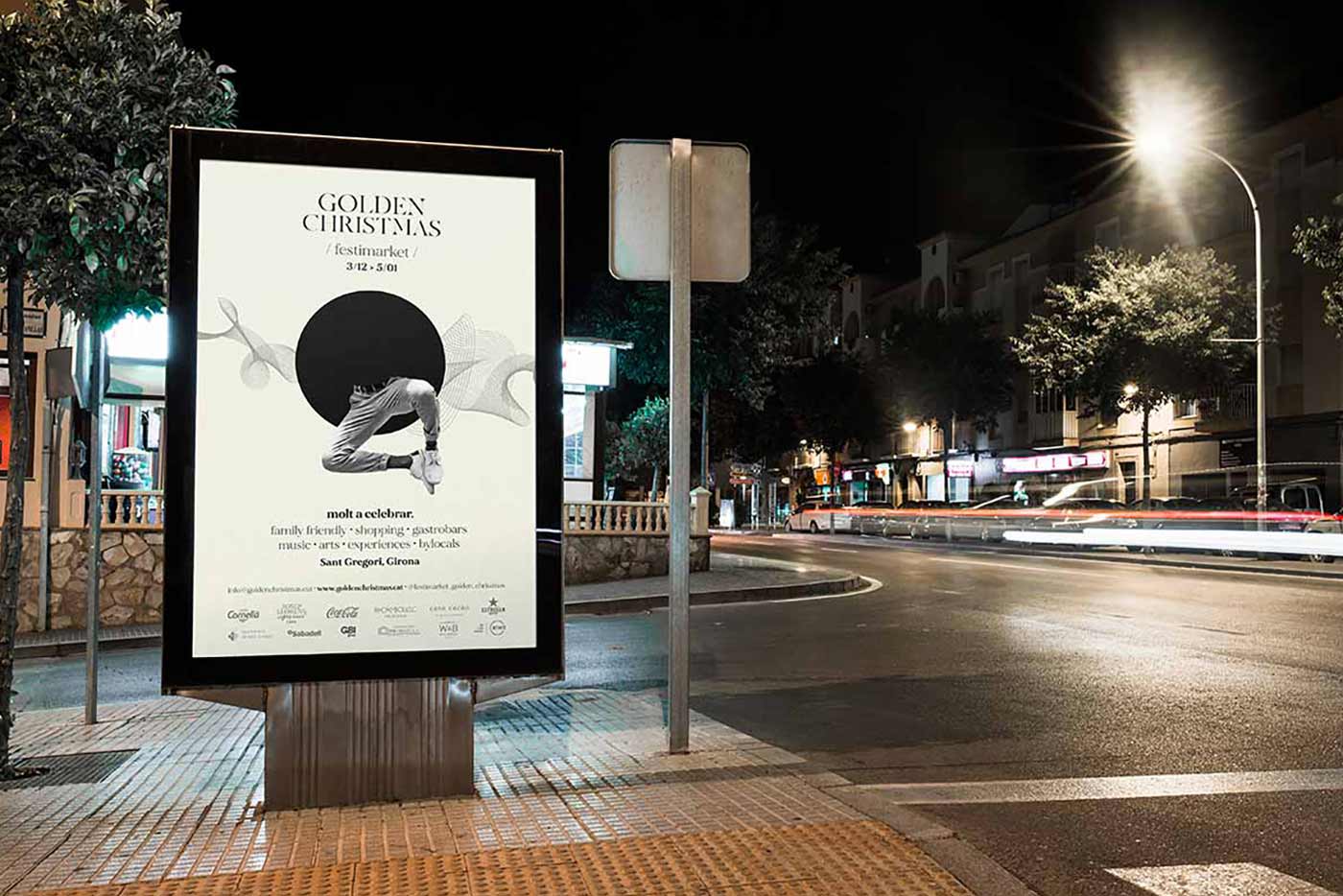 Golden Christmas Festimarket publicitat carrer