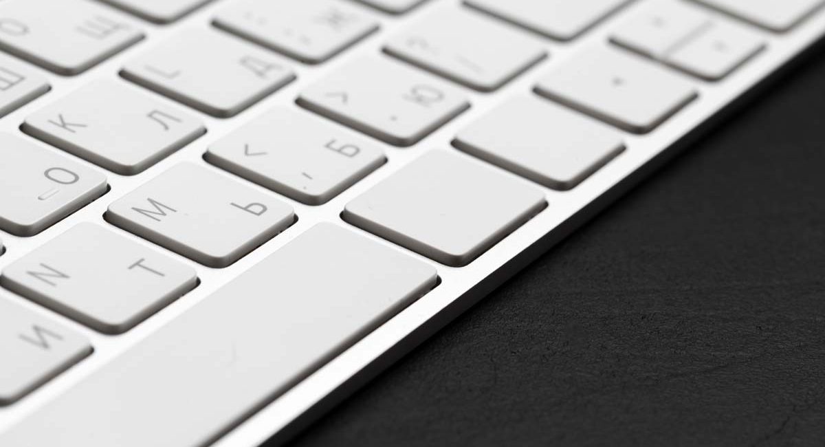 Teclado Mac en diagonal