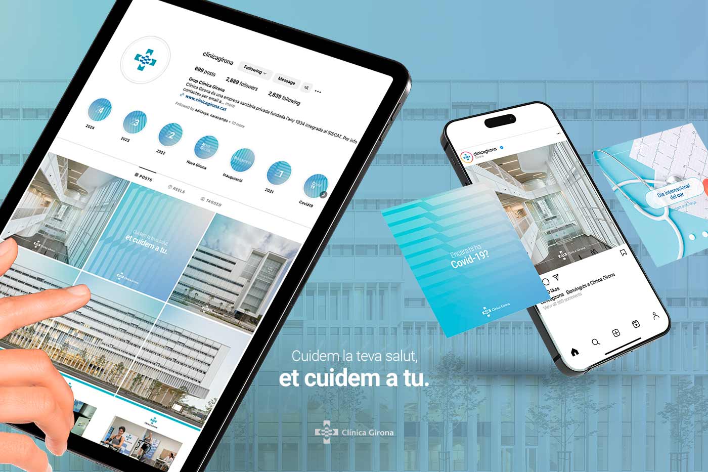Clínica Girona gestió de Xarxes Socials com Instagram