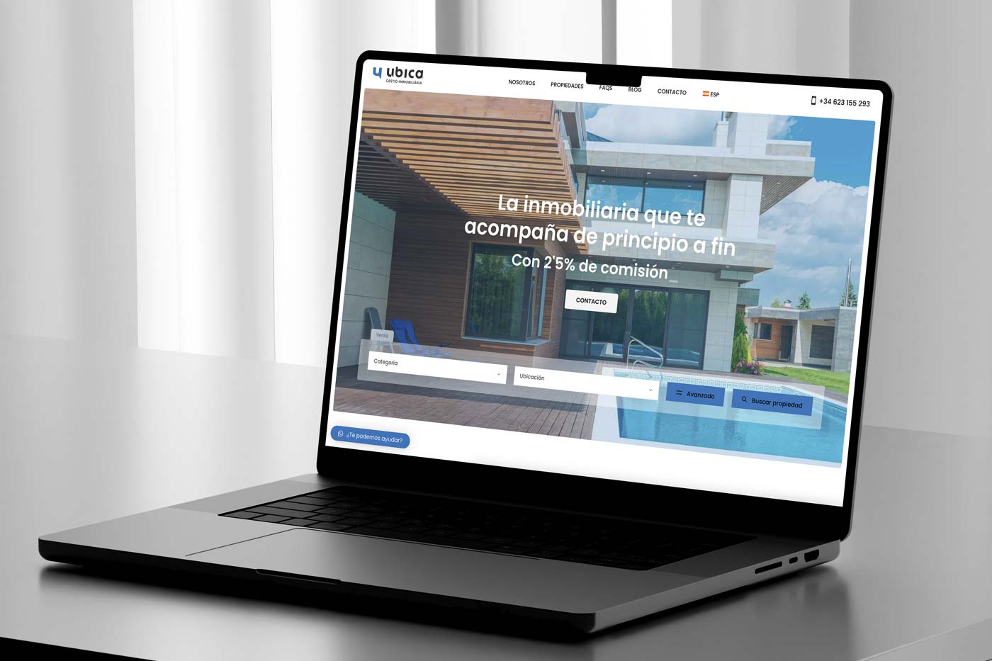 Disseny pàgina web Ubica Gestió Immobiliària